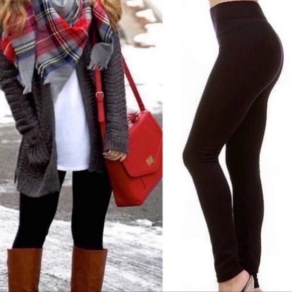 NEW MIX PREMIUM High Waisted Tummy Shaping Black Leggings One Size Fits All BNWT - Picture 2 of 10